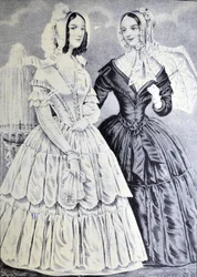 Currier & Ives Illustration 19. Jahrhundert. Die Schwestern